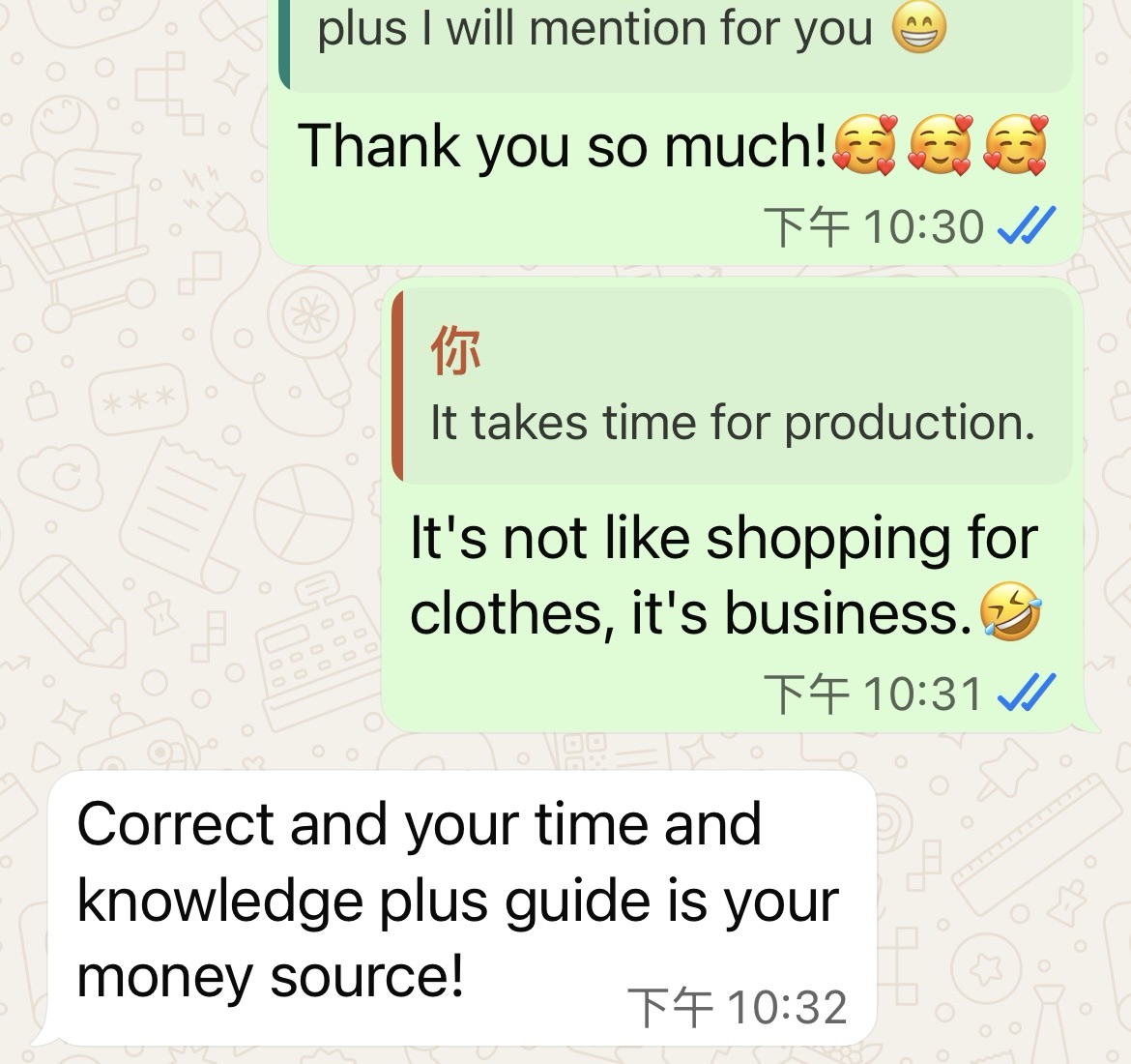 Long-term client discussing the value of experience and guidance